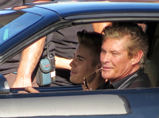 Justin Bieber, David Hasselhoff Justin Bieber, David Hasselhoff